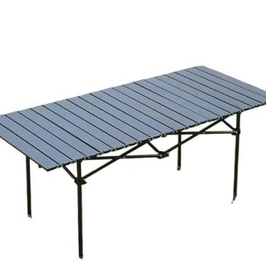 Imagem de Mesa Portátil Dobrável Camping Acampamento Churrasco Varanda Pesca Preta(Preto)