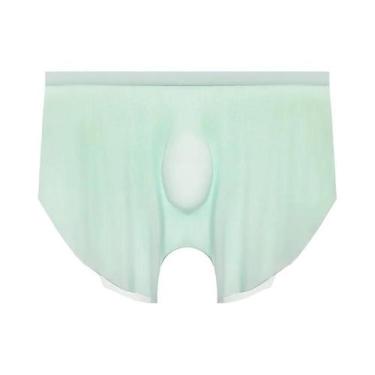 Imagem de Cuecas Boxer Masculinas De Seda Gelada Sem Costura, Finas De Verão, Co
