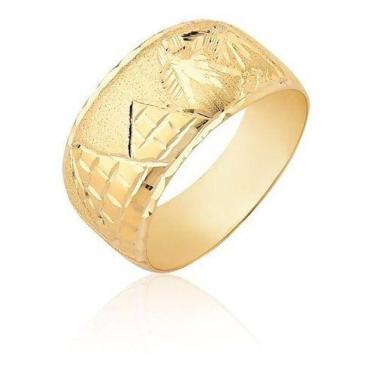 Imagem de Anel Escrava Egípcia Largo Ouro 10k 10mm Ac27 Largo - MAEHLER Arte Em 