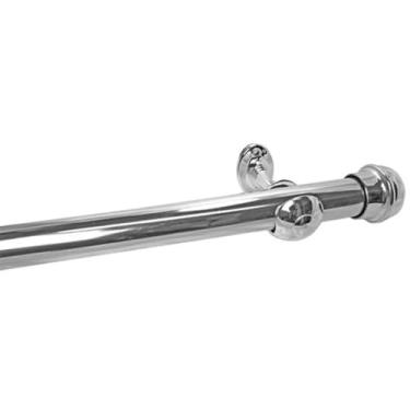 Imagem de Varão de Cortina 3,0m x 28mm Aço Reforçado (Grosso) varão para cortina 2 metros，varao para cortina 3 metros(Cromado)