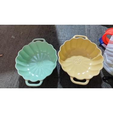 Imagem de Whitenesser Conjunto de 2 tigelas grandes com alças duplas para cozinha, jantar e servir - design de cerâmica moderno, elegante e funcional, perfeito para saladas, frutas ou sobremesas