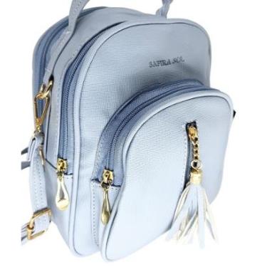 Imagem de Mochila Glamour Pequena Vira Bolsa Transversal Tiracolo Feminina-Feminino