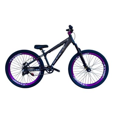 Imagem de Bicicleta aro 26 Freeride do Grau Freio Shimano MT-200 Single Preto com Roxo