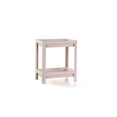 Imagem de Prateleira de chuveiro, organizador de aterrissagem destacável de plástico multicamadas branco prateleiras de armazenamento para banheiro, cozinha, quarto (cor: cáqui, tamanho: dois) (branco três