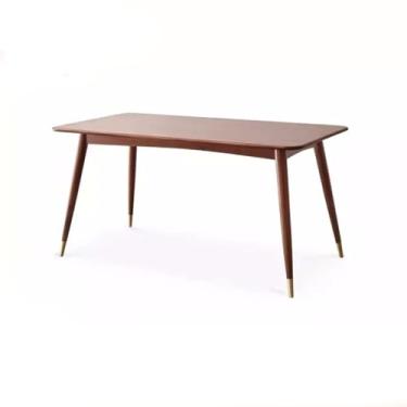 Imagem de Mesa de jantar de madeira maciça mesa de jantar moderna minimalista mesa de jantar para casa mesa de nogueira preta norte-americana mesa de cozinha moderna