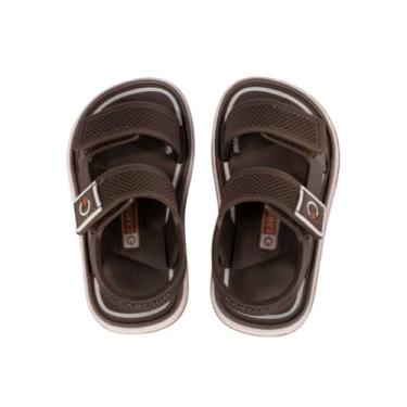 Imagem de Sandália Infantil para Meninos com Velcro Ajustável Solado Antiderrapante Casual (Bege/Velcros, BR, Criança de 1 a 3 anos, Numérico, 25)