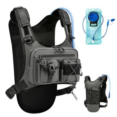 Imagem de Criuage Mochila De Hidratação Para Corrida Patenteada Original Dos Eua, Mochila Leve Para O Peito Com Bolsa De Bexiga De Água De 2,0 L, Mochila Para Caminhadas, Corrida, Ciclismo, Maratona Para Mulh