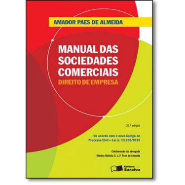 Imagem de Manual das Sociedades Comerciais - SARAIVA (JURIDICOS) - GRUPO SARAIVA