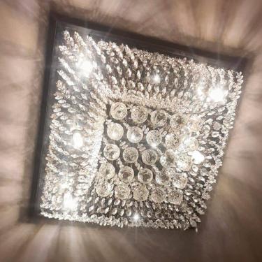 Imagem de Lustre Plafon Pendente De Cristal K9 Legítimo 40x40 Cm