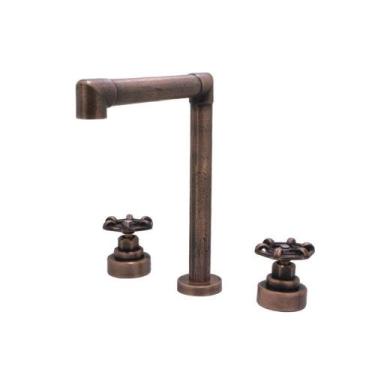 Imagem de Torneira Pia Misturador Banheiro Mesa Industrial Rústico Rosé Cobre Ve