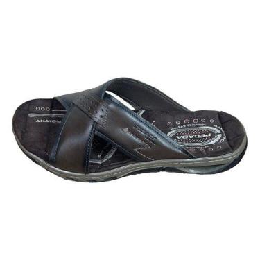 Imagem de Chinelo Masculino Pegada Couro Confort, 40