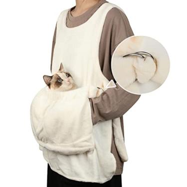 Imagem de La La Pet Avental Ajustável Para Transporte De Gatos Com Bolso De Camada Dupla, Saco De Dormir Para Gatos, Transportadora Para Animais De Estimação, Bolsa Para Transporte De Gatinhos, Bolsa Para Tr