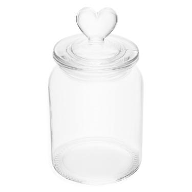 Imagem de Pote Hermético Tampa Coracao 11X20Cm Vidro Lyor Incolor 1L