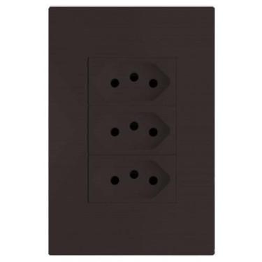 Imagem de Kit Tomada Tripla 10A 4X2 Brs12191-6Ch