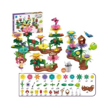 Imagem de Blocos De Montar DIY Jardim De Flores De Coral Oceânico Para Meninas, 