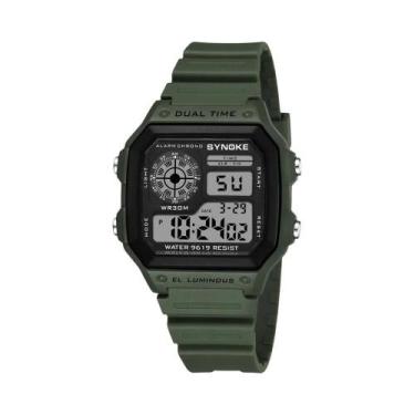 Imagem de Relógio Digital Esportivo Masculino À Prova d'Água Luminoso Multifunci