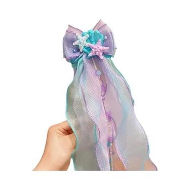 Imagem de Presilha De Cabelo Infantil Para Meninas, Estilo Sereia E Princesa, Co