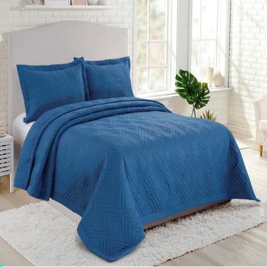 Imagem de Colcha Cobre Leito Casal Slick Madri Petroleo Sonhare Top