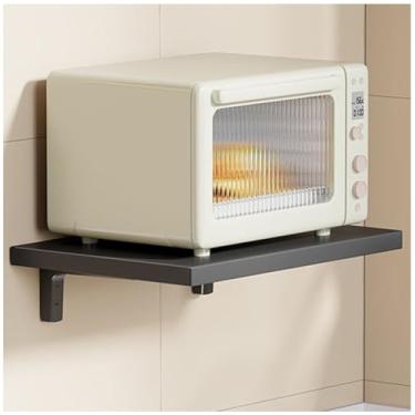 Imagem de Prateleira de forno de micro-ondas para montagem na parede - Organizador de cozinha resistente, rack de armazenamento comercial para panelas, frigideiras e especiarias, suporte de forno elétrico