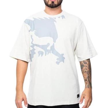 Imagem de Camiseta Oakley Iconic Skull SM26 Masculina Mist, G, White linen