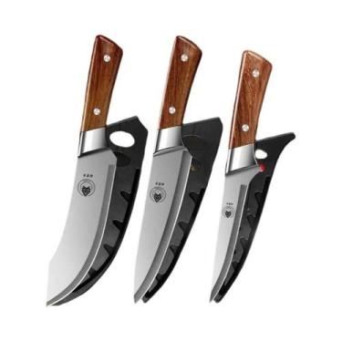 Imagem de Conjunto De Facas De Cozinha Profissionais: Cutelo De Carne, Faca De A