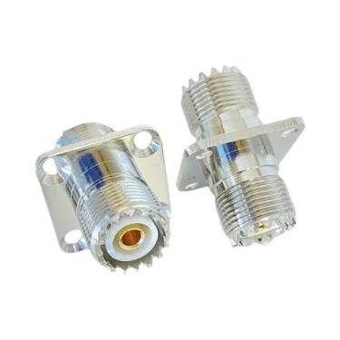 Imagem de Adaptador Coaxial RF De Ângulo Reto UHF Macho Para UHF Fêmea 3 Vias PL