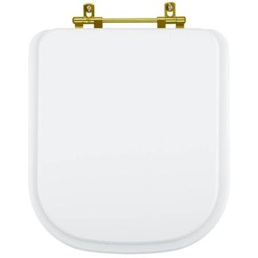 Imagem de Tampa De Vaso Axis Branco Para Bacia Deca Ferragem Dourada