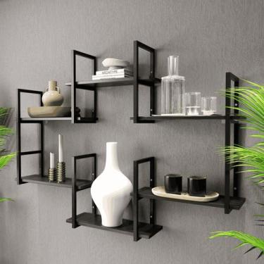 Imagem de Prateleira Estante Suspensa Estilo Industrial Decorativa Para Organiza