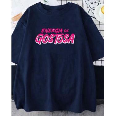 Imagem de Camiseta Algodao Unissex Ivete Energia de Gostosa - Kyros, Marinho, GG