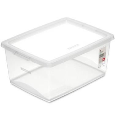 Imagem de Caixa Organizadora de Plástico Retangular 15 Litros com Tampa My Close