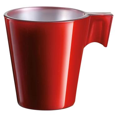 Imagem de Xícara Vidro Vermelho 80Ml Luminarc Flashy Expresso 6X6X6Cm