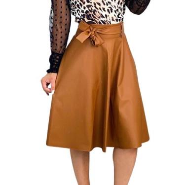 Imagem de Saia material sintético Evangélica Midi Rodada - Look Modas Octavio, G