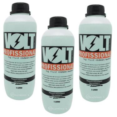 Imagem de Kit 3 Líquidos Fluído Para Máquina De Fumaça Profissional Neutro 1 Lit