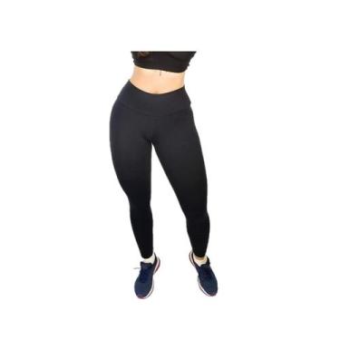 Imagem de Legging Peluciada Feminina Inverno- Legg Térmica Flanelada, M, Preto