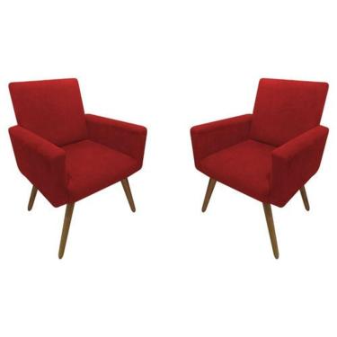 Imagem de Kit 02 Poltronas Escritório Recepção Marsala