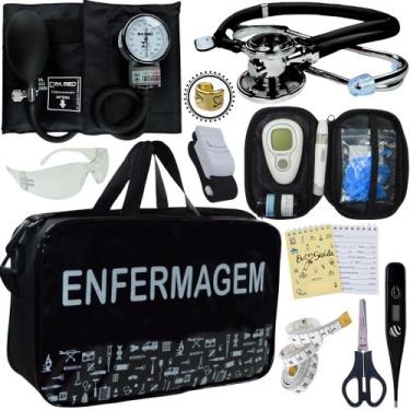 Imagem de Kit Enfermagem + Aparelho Medidor Glicose Completo Premium - Love Saud