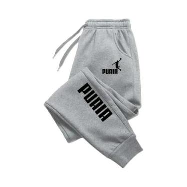 Imagem de Calças De Jogging Esportivas Masculinas Com Estampa PUAIA, Cor Sólida,