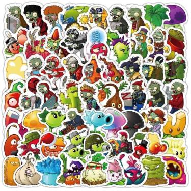 Imagem de Adesivos Plants Zombies, vinil impermeável, anime, 100 unidades - yiwe