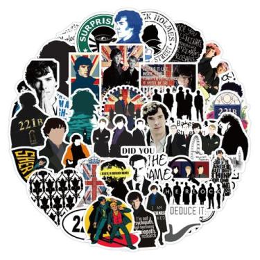 Imagem de Adesivos Sherlock Anime Cartoon 50 peças de PVC impermeável - yiweisai