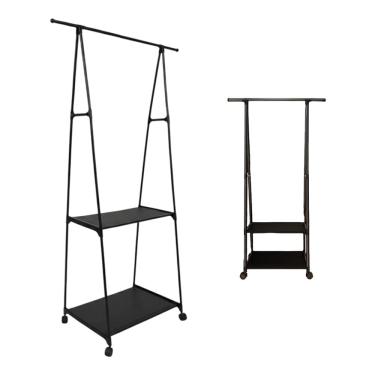 Imagem de Rack de Roupas Arara Sapateira Cabideiro Closet Guarda Roupa Movel Prateleira Rodas Aberto Atelie Quarto Kitnet