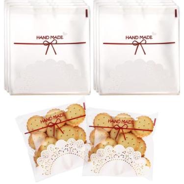 Imagem de Sacos de biscoitos TOPZEA 500 unidades autoadesivos Clear Treat 14x14c