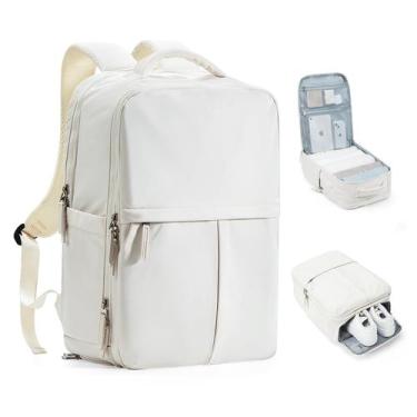 Imagem de Mochila de viagem Suratio Large Carry On Flight Approved Beige