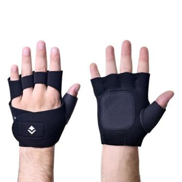 Imagem de Luva para treino musculação com polegar - vollo, G, Preto