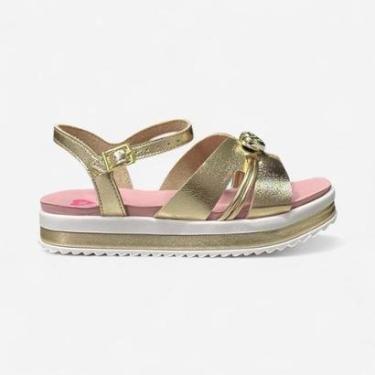 Imagem de Sandália Flat Molekinha Infantil Dourada-Feminino