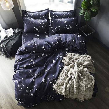 Imagem de Jogo De Cama Solteiro Completo 6 Peças Com Edredom Star