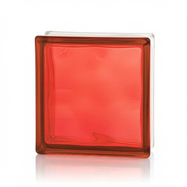 Imagem de Tijolo de Vidro 19x19x8 cm Cloudy In-Colored Red Tradestar