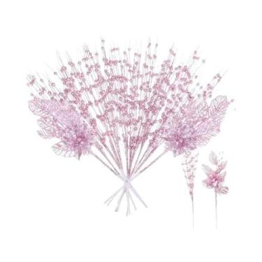 Imagem de Decoração De Árvore De Natal Rosa, Árvore De Natal Artificial Com Glit