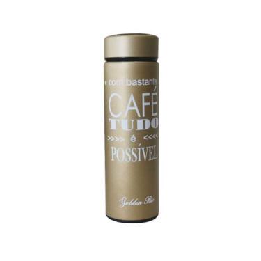 Imagem de Garrafa isotérmica com infusor fosca 450ml - QUERO PRESENTEAR, Dourado