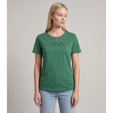 Imagem de Blusa Feminina Manga Curta Infinita Cor Verde, GG, Verde