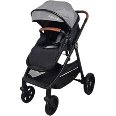 Imagem de Carrinho de Bebe Passeio Moises Passear Baby Apolo 3 em 1 Cinza
